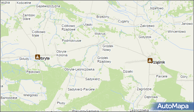 mapa Gródek Rządowy, Gródek Rządowy na mapie Targeo