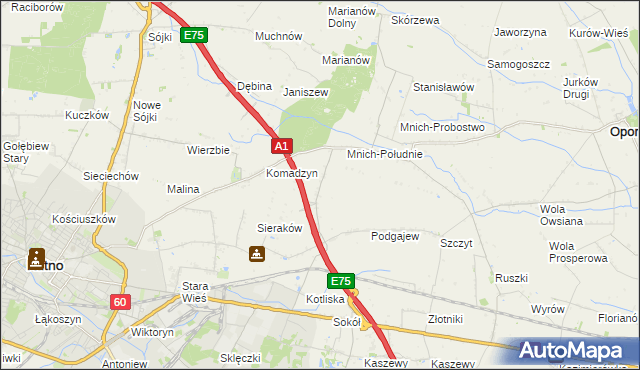 mapa Grotowice gmina Oporów, Grotowice gmina Oporów na mapie Targeo