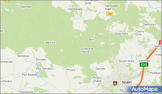 mapa Grzeczna Panna, Grzeczna Panna na mapie Targeo