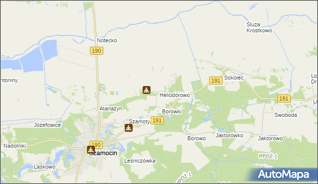 mapa Heliodorowo, Heliodorowo na mapie Targeo