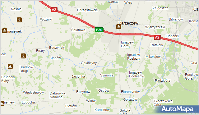 mapa Ignacew Folwarczny, Ignacew Folwarczny na mapie Targeo