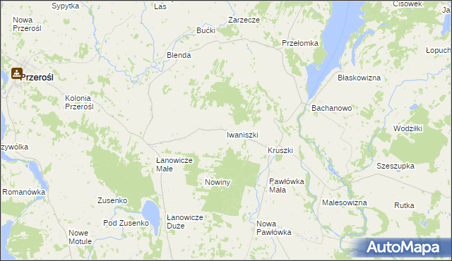 mapa Iwaniszki, Iwaniszki na mapie Targeo