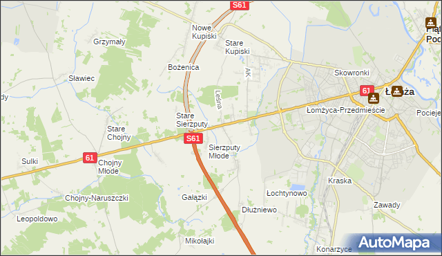 mapa Janowo gmina Łomża, Janowo gmina Łomża na mapie Targeo