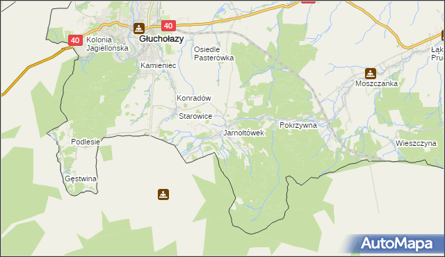 mapa Jarnołtówek, Jarnołtówek na mapie Targeo