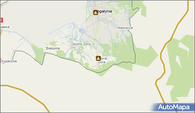 mapa Jasna Góra gmina Bogatynia, Jasna Góra gmina Bogatynia na mapie Targeo