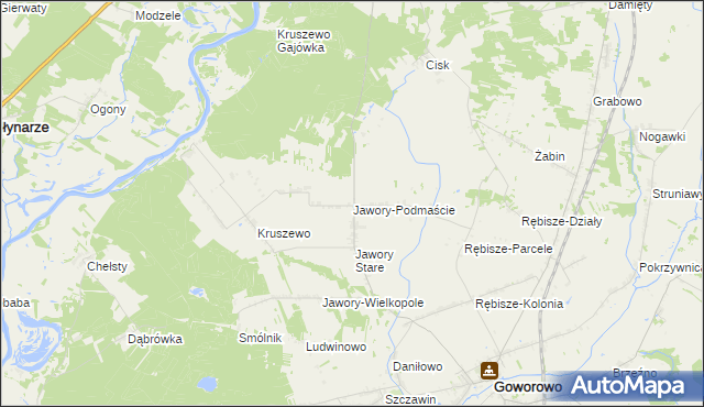 mapa Jawory-Podmaście, Jawory-Podmaście na mapie Targeo