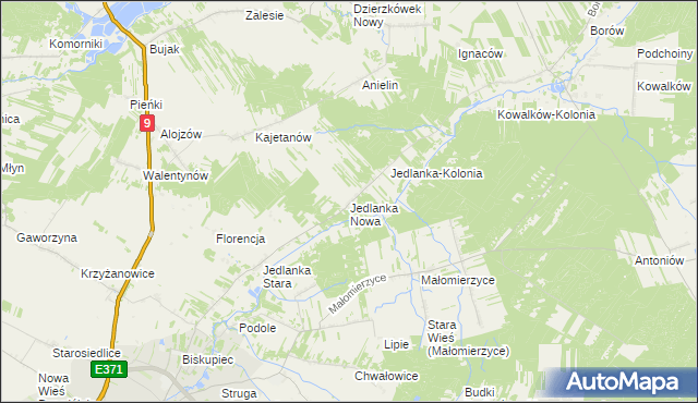 mapa Jedlanka Nowa, Jedlanka Nowa na mapie Targeo