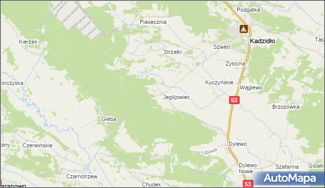 mapa Jeglijowiec, Jeglijowiec na mapie Targeo