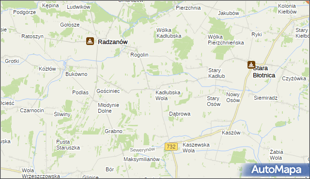 mapa Kadłubska Wola, Kadłubska Wola na mapie Targeo