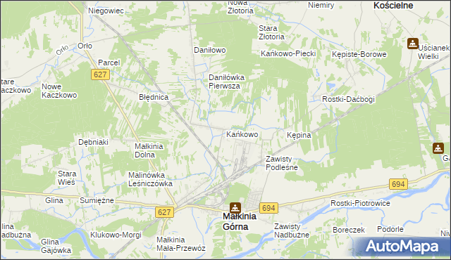 mapa Kańkowo, Kańkowo na mapie Targeo