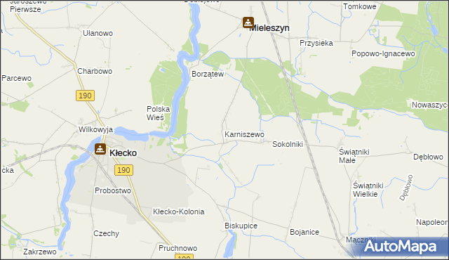 mapa Karniszewo, Karniszewo na mapie Targeo