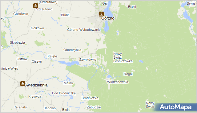 mapa Karw gmina Górzno, Karw gmina Górzno na mapie Targeo