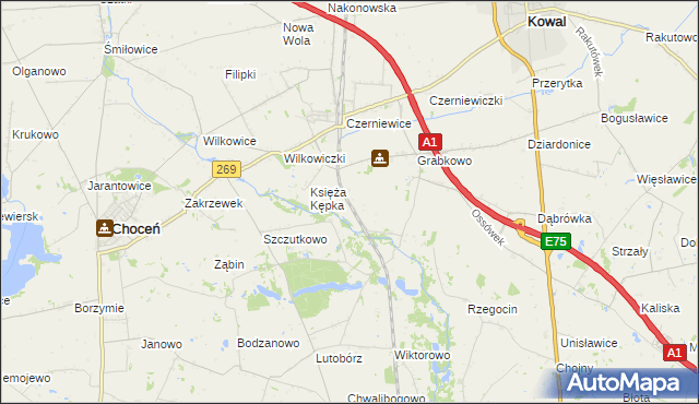 mapa Kępka Szlachecka, Kępka Szlachecka na mapie Targeo