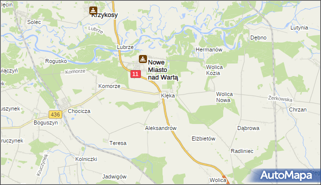 mapa Klęka, Klęka na mapie Targeo