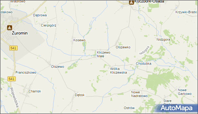 mapa Kliczewo Duże, Kliczewo Duże na mapie Targeo