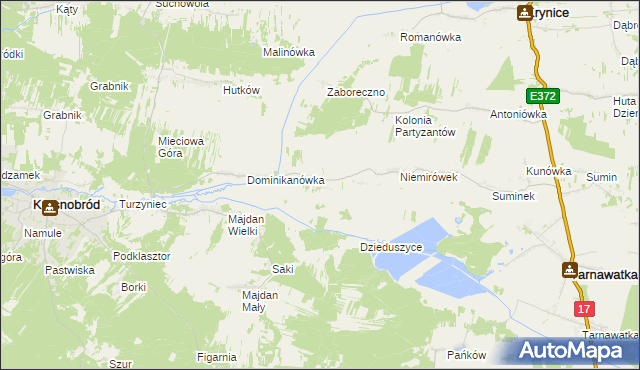 mapa Klocówka, Klocówka na mapie Targeo