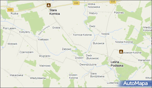 mapa Klukowszczyzna, Klukowszczyzna na mapie Targeo