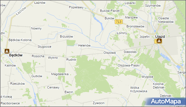 mapa Kolonia Olszowa, Kolonia Olszowa na mapie Targeo