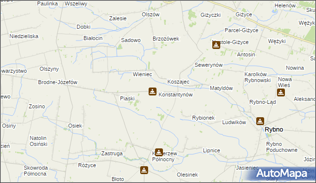 mapa Konstantynów gmina Kocierzew Południowy, Konstantynów gmina Kocierzew Południowy na mapie Targeo