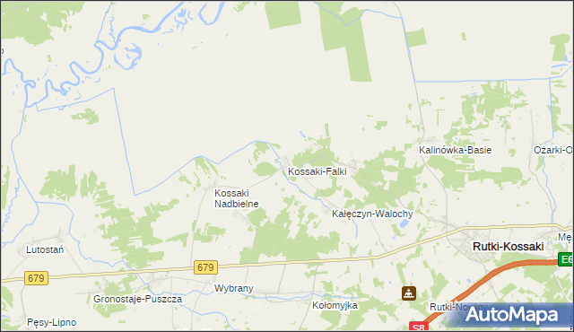 mapa Kossaki-Falki, Kossaki-Falki na mapie Targeo