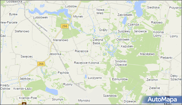 mapa Koszary gmina Sompolno, Koszary gmina Sompolno na mapie Targeo