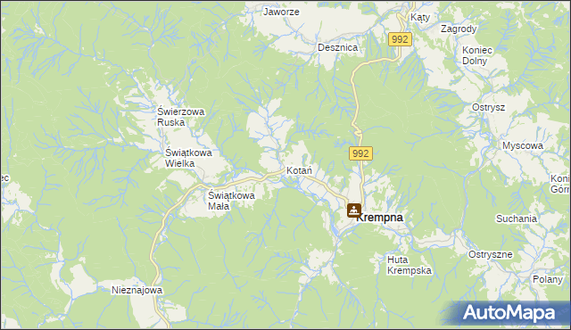 mapa Kotań, Kotań na mapie Targeo