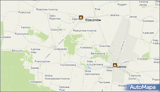 mapa Kotłowacz, Kotłowacz na mapie Targeo