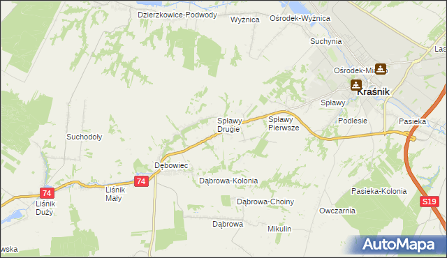 mapa Kowalin, Kowalin na mapie Targeo