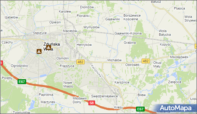 mapa Krobanów, Krobanów na mapie Targeo