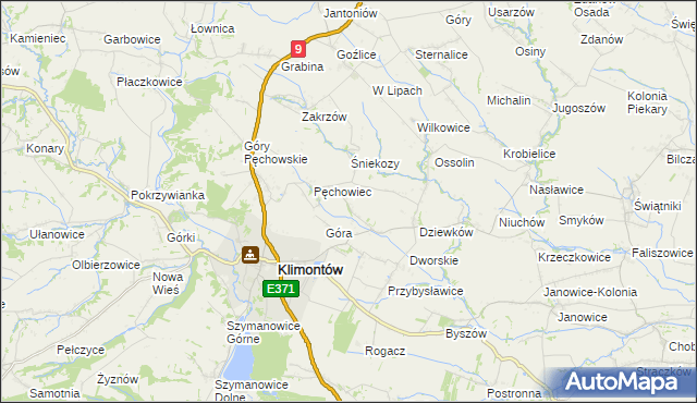 mapa Kroblice Pęchowskie, Kroblice Pęchowskie na mapie Targeo