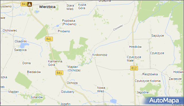 mapa Krobonosz, Krobonosz na mapie Targeo