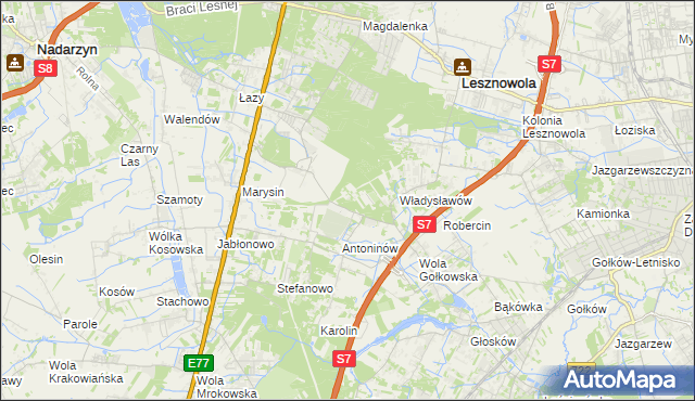 mapa Kuleszówka, Kuleszówka na mapie Targeo