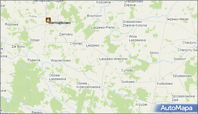 mapa Łaszewo-Wietrznik, Łaszewo-Wietrznik na mapie Targeo