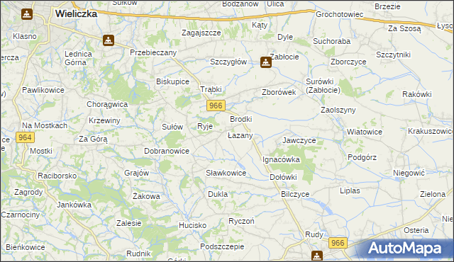 mapa Łazany, Łazany na mapie Targeo