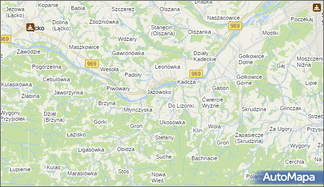 mapa Łazy Brzyńskie, Łazy Brzyńskie na mapie Targeo