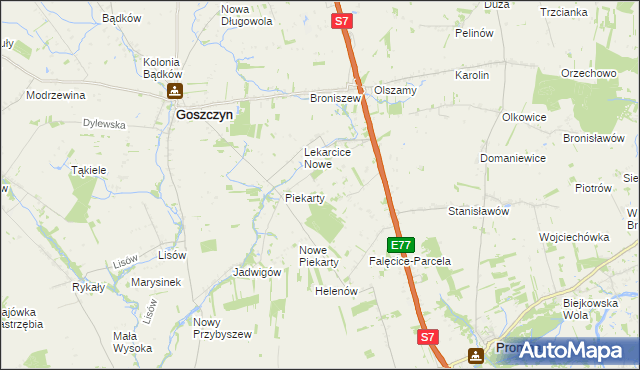 mapa Lekarcice, Lekarcice na mapie Targeo