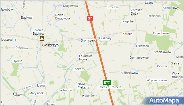 mapa Lekarcice Stare, Lekarcice Stare na mapie Targeo