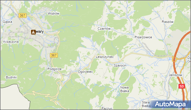 mapa Leszczyniec, Leszczyniec na mapie Targeo