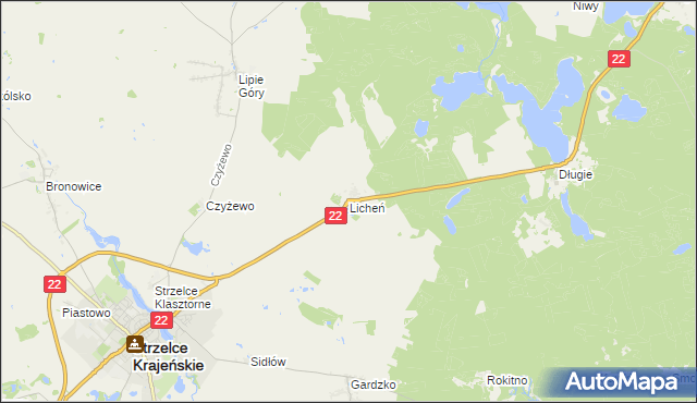 mapa Licheń, Licheń na mapie Targeo