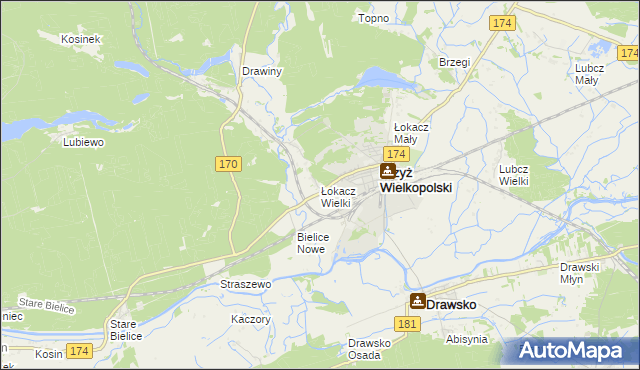 mapa Łokacz Wielki, Łokacz Wielki na mapie Targeo