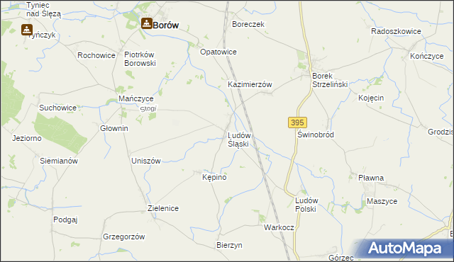 mapa Ludów Śląski, Ludów Śląski na mapie Targeo