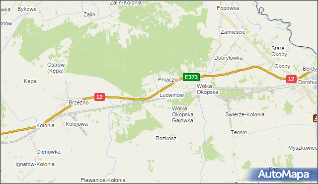 mapa Ludwinów gmina Dorohusk, Ludwinów gmina Dorohusk na mapie Targeo