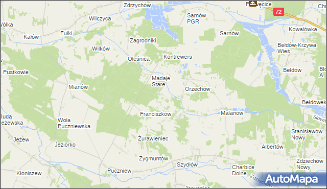 mapa Madaje Nowe, Madaje Nowe na mapie Targeo