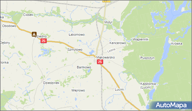 mapa Mąkowarsko, Mąkowarsko na mapie Targeo