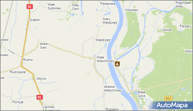 mapa Małe Walichnowy, Małe Walichnowy na mapie Targeo