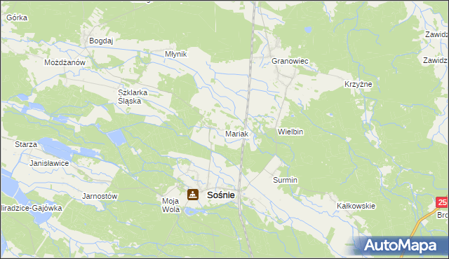 mapa Mariak, Mariak na mapie Targeo