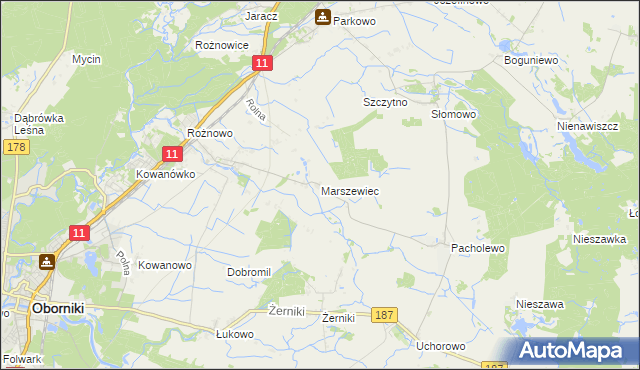 mapa Marszewiec, Marszewiec na mapie Targeo