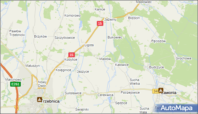 mapa Masłów, Masłów na mapie Targeo