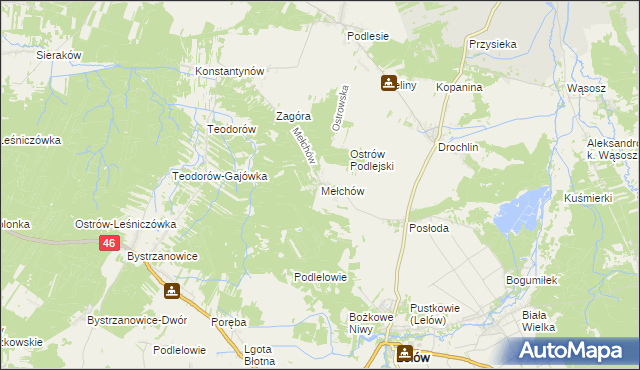 mapa Mełchów, Mełchów na mapie Targeo