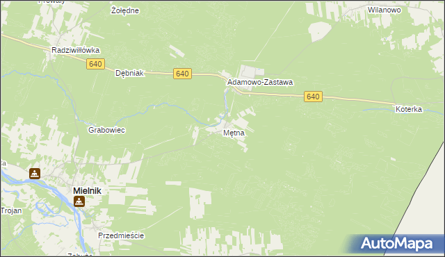 mapa Mętna, Mętna na mapie Targeo